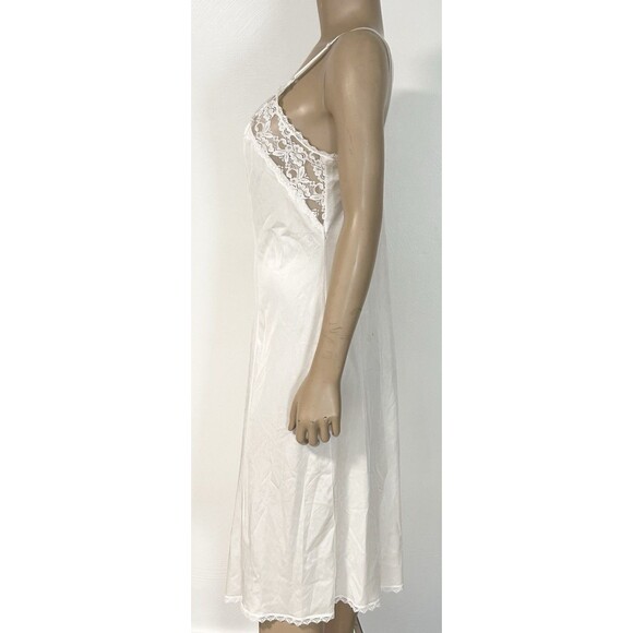 VTG Maidenform Something Special Nylon Full Slip Size 36 White Lace ILGWU USA - Picture 4 of 8